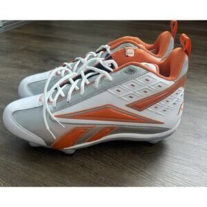 Reebok Football Cleats FGT Equipment NFL Mens Size 16 Rare OrangeSilver NEW